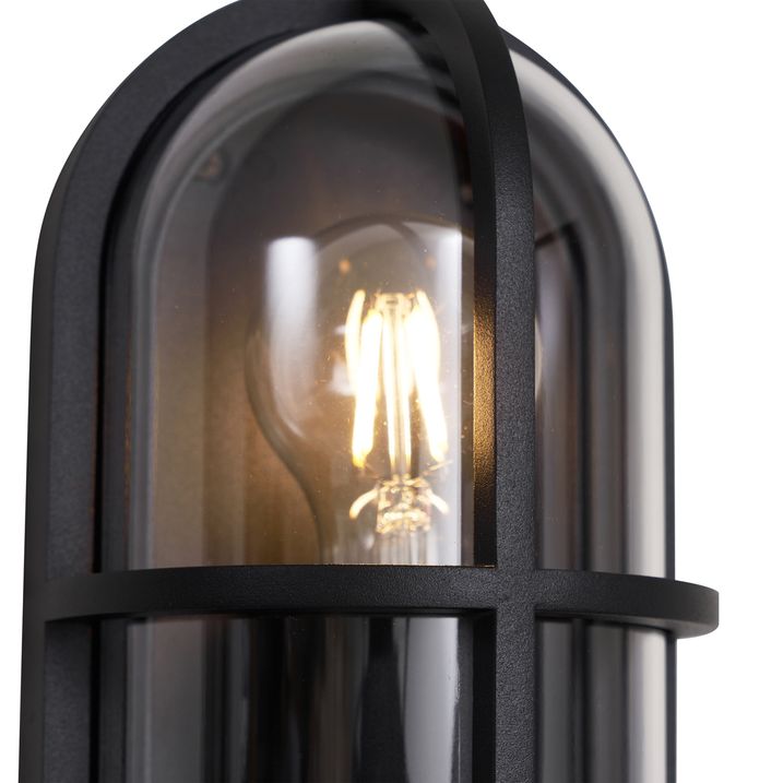 Vanjska zidna lampa crna ovalna IP65 - Target