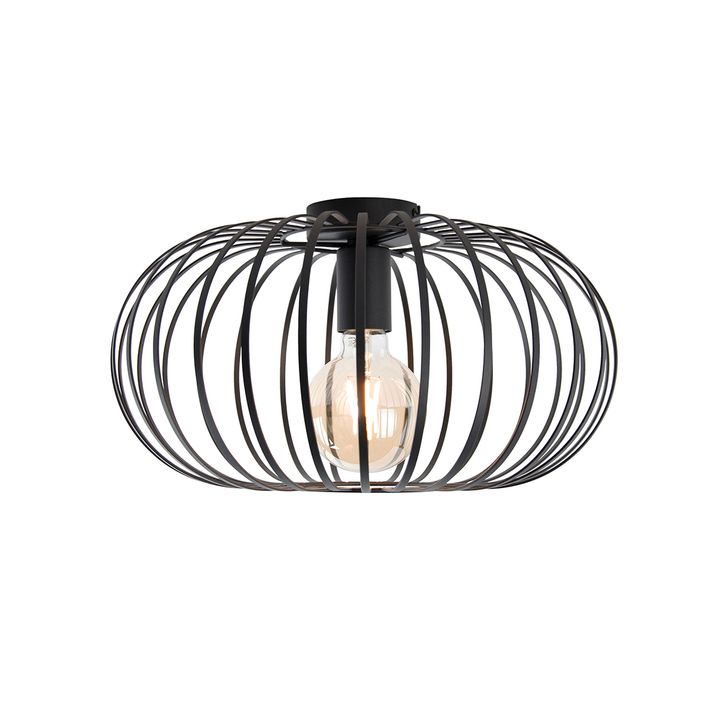 Smart Ceiling Light Black 39 cm Incl. Wifi G95 - Johanna