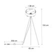 Lampadaire-moderne-noir-avec-abat-jour-blanc---Cloth