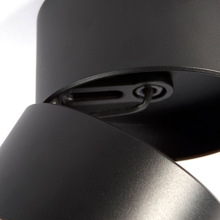 Sæt med 2 moderne spotlights sorte runde justerbare - Go Nine