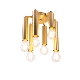 Stropní svítidlo Art Deco zlaté 6-světlo - Tubi