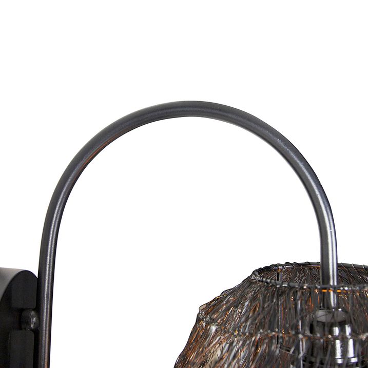 Orientálna nástenná lampa čierna - Vadi