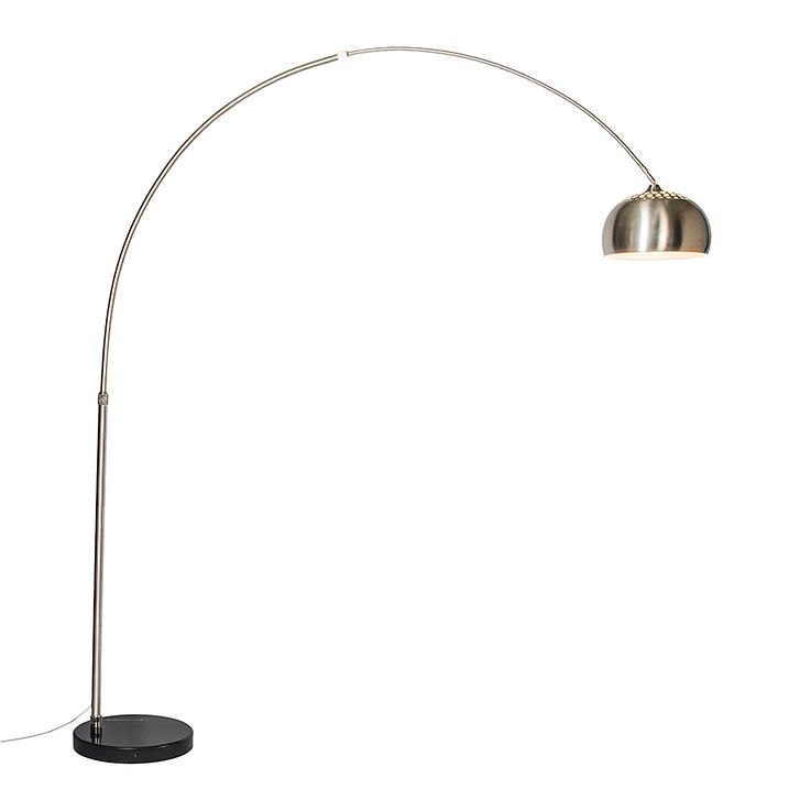 Candeeiro de Arco em Aço com Abajur em Metal 33 cm Ajustável - XXL