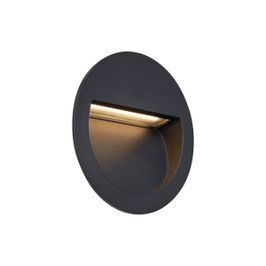 Ensemble-de-6-appliques-murales-encastrées-modernes-noires-avec-LED-IP65---Gem