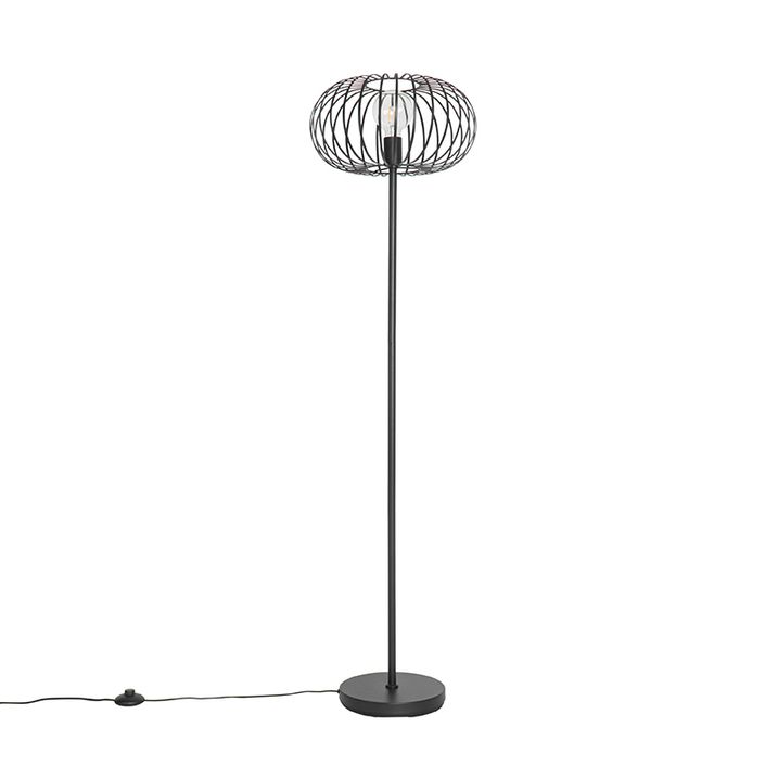 Lampada da terra di design nera - Johanna