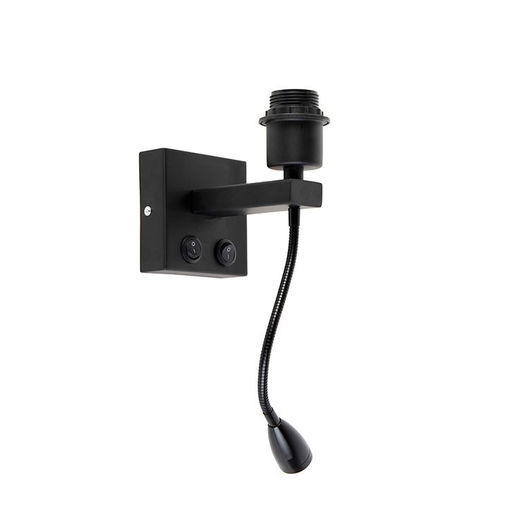 Moderne wandlamp zwart met flexarm - Brescia Combi