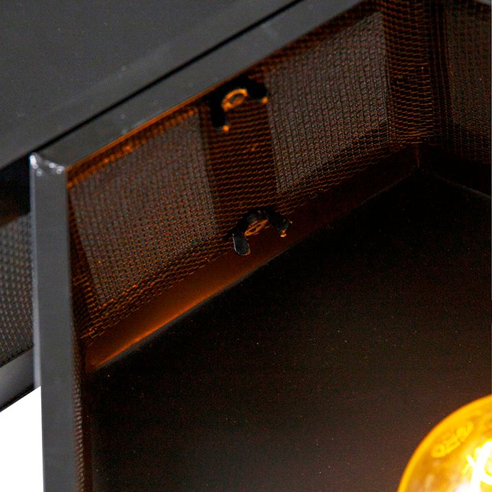 Priemyselná nástenná lampa čierna - Comb gaze