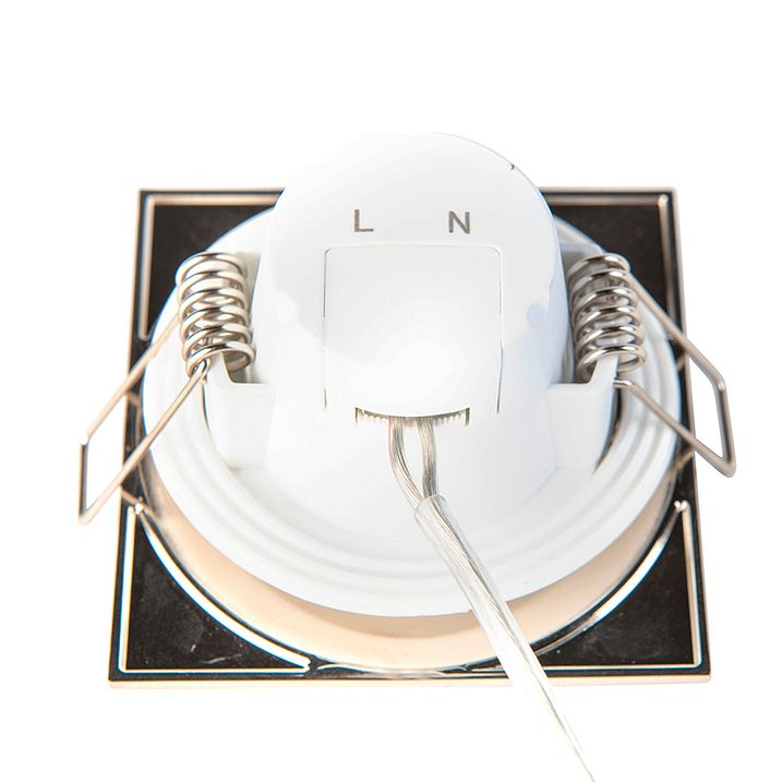 Foco empotrado moderno cuadrado acero incl. LED IP65 - Simply