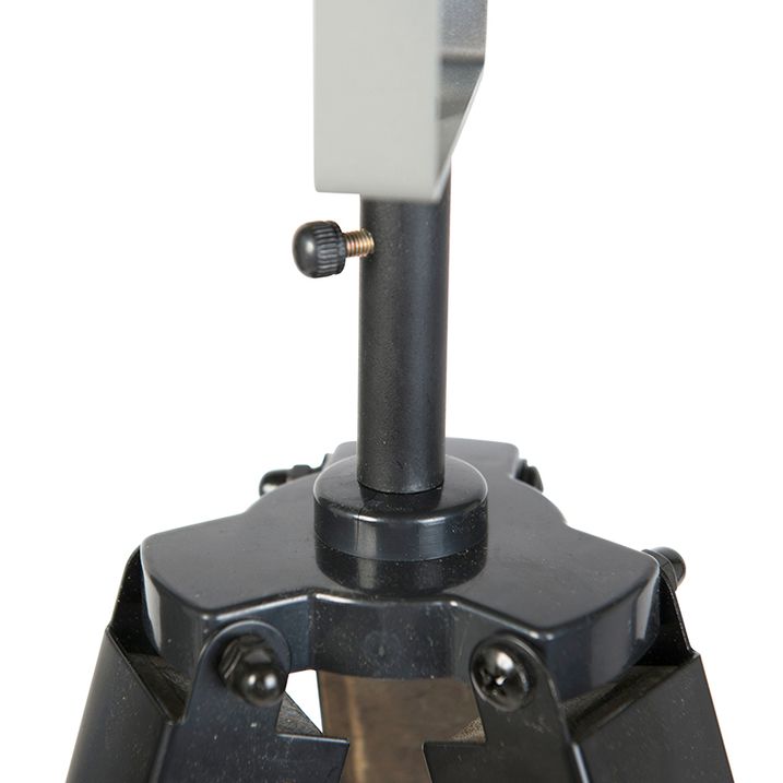 Industrial Floor Lamp on Wooden Tripod with Grey Lampshade - Laos