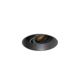 Spot encastré moderne noir GU10 rond sans enjoliveur - Oneon Honey