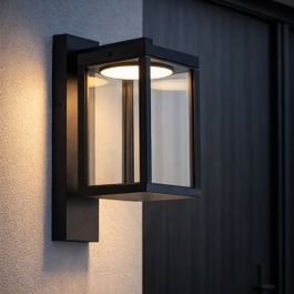 Lanterne murale d'extérieur noire avec LED IP54 - Ferdinand