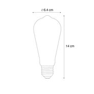 5er-Set-E27-Dimmbare-LED-Glühbirnen-ST64-Braun-4W-100-lm-1800K