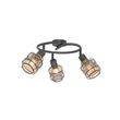 Plafón-de-diseño-negro-con-dorado-3-luces-redondo---Noud