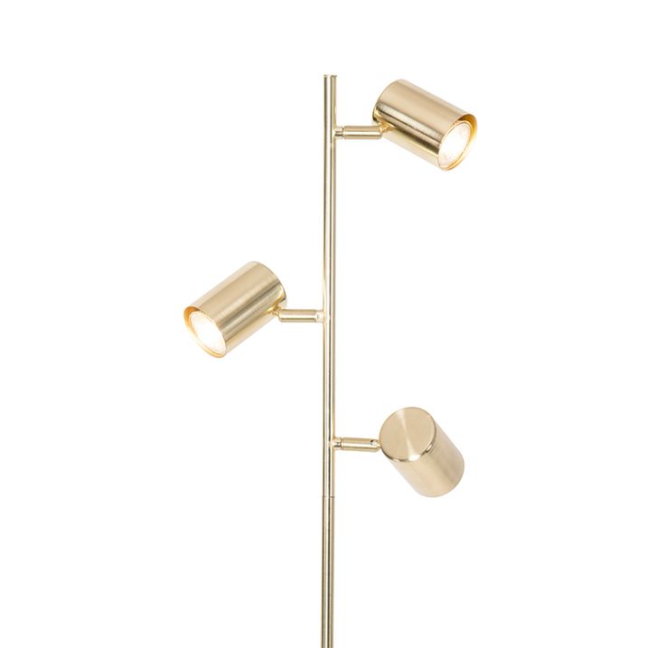 Moderne gulvlampe messing 3-lys - Jeana