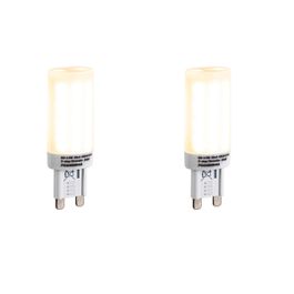 Sada 2ks stmievateľných LED žiaroviek G9 s 3-stupňovým stmievaním, opál, 4,5W, 500lm, 2700K