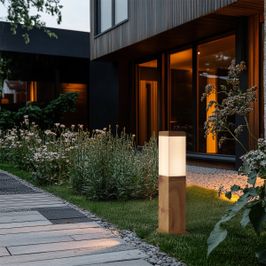 Modern-outdoor-floor-lamp-steel-with-wood-print-45cm-IP44---Malois