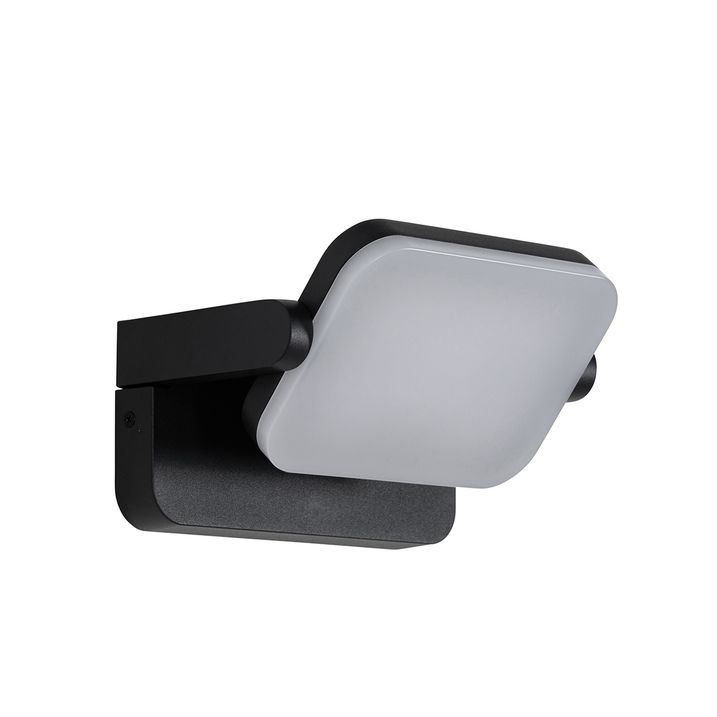 Applique murale d'extérieur noire avec LED réglable - Kamile