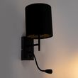Lampada-da-parete-in-stile-Art-Déco-nera-con-paralume-in-velluto---Stacca