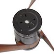 Plafondventilator-zwart-met-walnoot-hout-print-132cm-incl.-LED-dimbaar-met-afstandsbediening---Twist