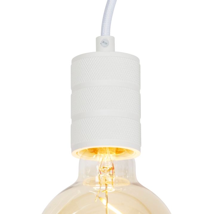 Lampe suspendue blanche pour système de rail monophasé - Iconic Cavalux
