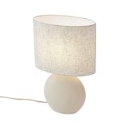 Japandi-bordlampe-beige-med-linnedskærm---Timo