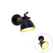 Průmyslová-nástěnná-lampa-černá-se-zlatem-nastavitelná---Liko