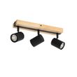 Viedais-griestu-prožektors-melns-ar-koku-3-gaismas-grozāms-un-noliecams,-ieskaitot-Wifi-GU10-50mm---Jeana