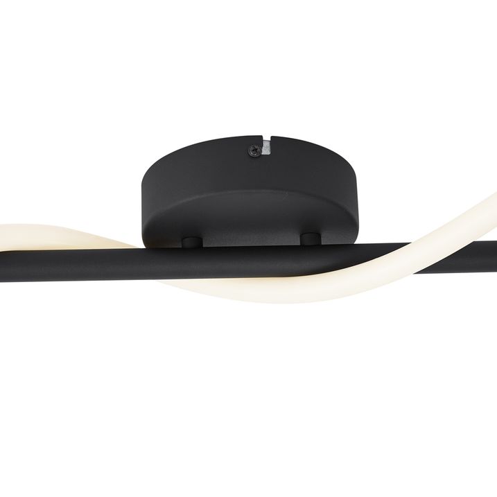 Plafonnier moderne noir avec LED inclus à 3 niveaux de gradation - Keri