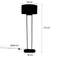 Gulvlampe-beige-med-grøn-oval-skærm-og-guldinteriør-50-cm---Thijmen