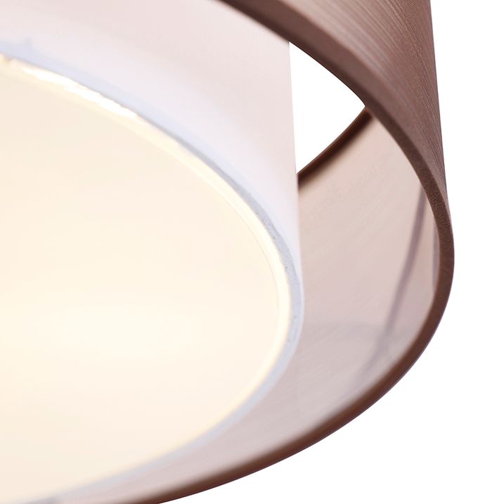 Pametna stropna svetilka rjava z belo 50 cm 3-luči vklj. 3 Wifi A60 - Drum Duo