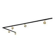 Modern-Track-Lighting-System-with-5-Spotlights-Gold-1-Phase---Iconic-Gissi