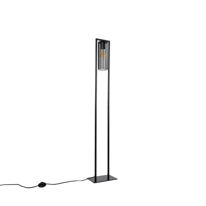 Интелигентна модерна подова лампа черна вкл. WiFi ST64 - Balenco Wazo