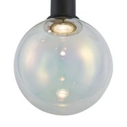 Lámpara-colgante-de-diseño-negra-con-cristal-arcoíris-redondo-de-3-luces---Mallon