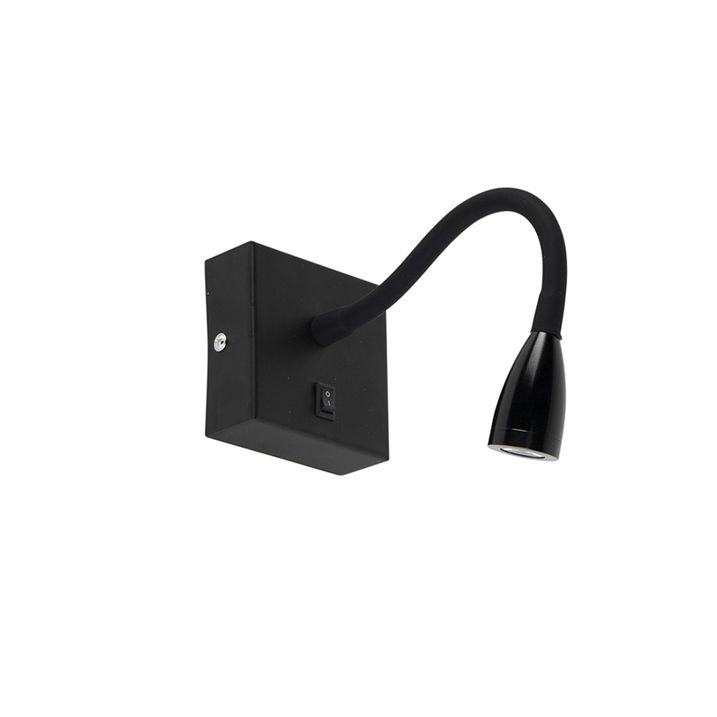 Candeeiro de parede moderno flexível preto LED - Flex