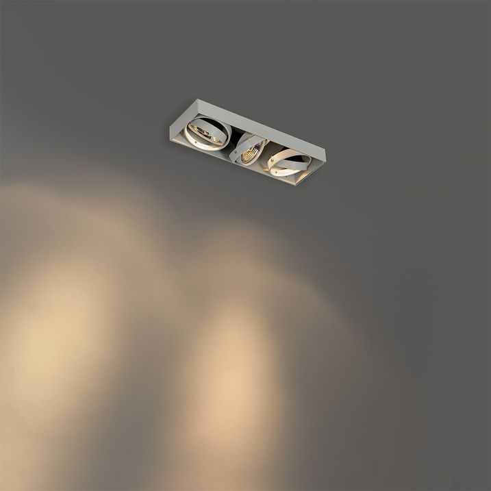 Recessed Spotlight White GU10 AR70 Trimless 3-Light - Oneon