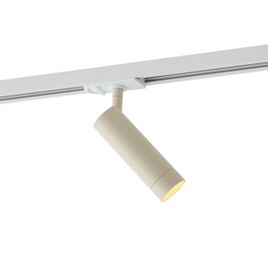 Moderns prožektors smilškrāsā ar baltu adapteri 1 fāzes sliežu sistēmai GU10 35mm - Iconic Jeana Luxe