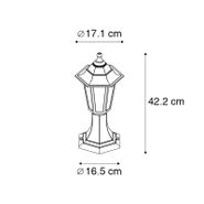 Klassisk-utendørs-gulvlampe-sort-42,2-cm-IP44---New-Haven