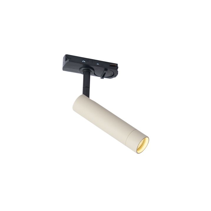 Faretto moderno beige con nero per sistema a binario monofase - Iconic Ivy
