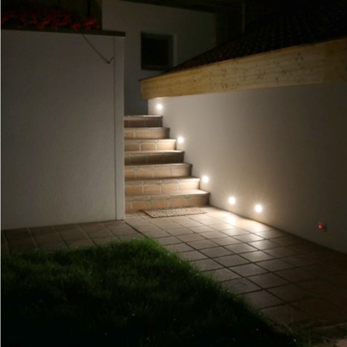 Moderne inbouwspot staal incl LED - Square 7