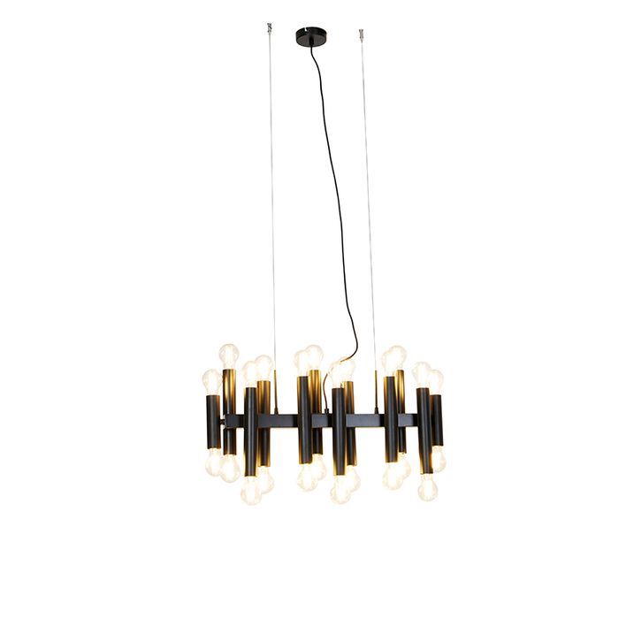 Art Deco Pendant Light Black 24-Lights - Tubi