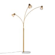 Bogenleuchte-Bronze-mit-Marmor-und-Bernstein-Glas-3-Licht---Nina