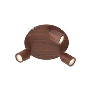 Japandi-taklampe-mørkt-tre-med-justerbare-spotter-3-lys-IP44---Ducha