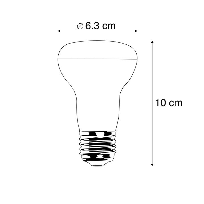 Set mit 5 dimmbaren E27 LED-Leuchtmitteln R63 6,2 W 520 lm 2700 K