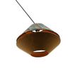Hanglamp-zwart-met-dubbele-velours-lampenkap-blad-dessin-en-beige---Blitz