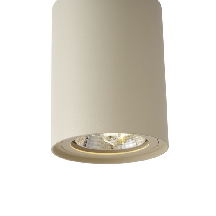 Moderne pendellampe beige med svart for skinnesystem 1-fase GU10 70mm - Iconic Holt