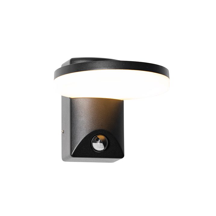 Vonkajšia nástenná lampa čierna vrátane LED IP54 senzor pohybu - Esmee