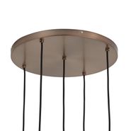 Art-Deco-Pendant-Lamp-Dark-Bronze-with-Ribbed-Glass-5-Light---Walcott