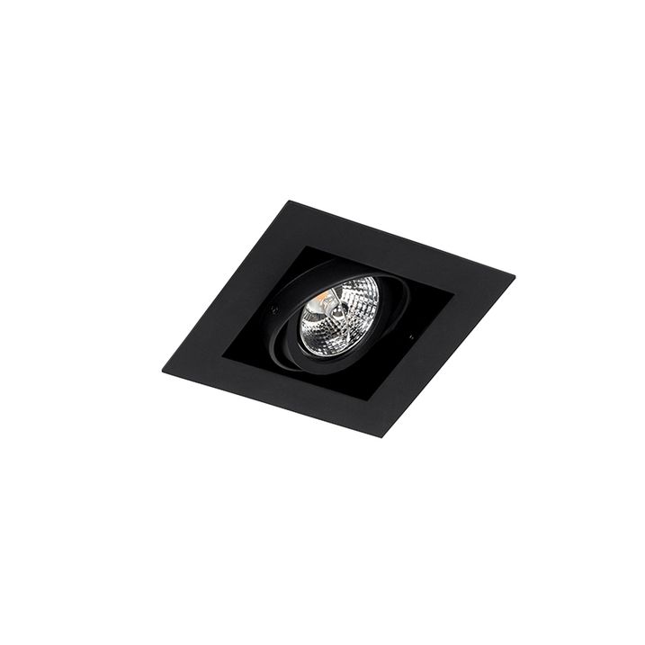 Set od 6 modernih ugradnih reflektora crne boje podesivih - Oneon 70