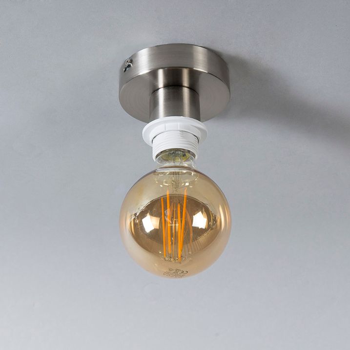 Moderna stropna lampa čelična sa bijelim sjenilom 45 cm - Combi