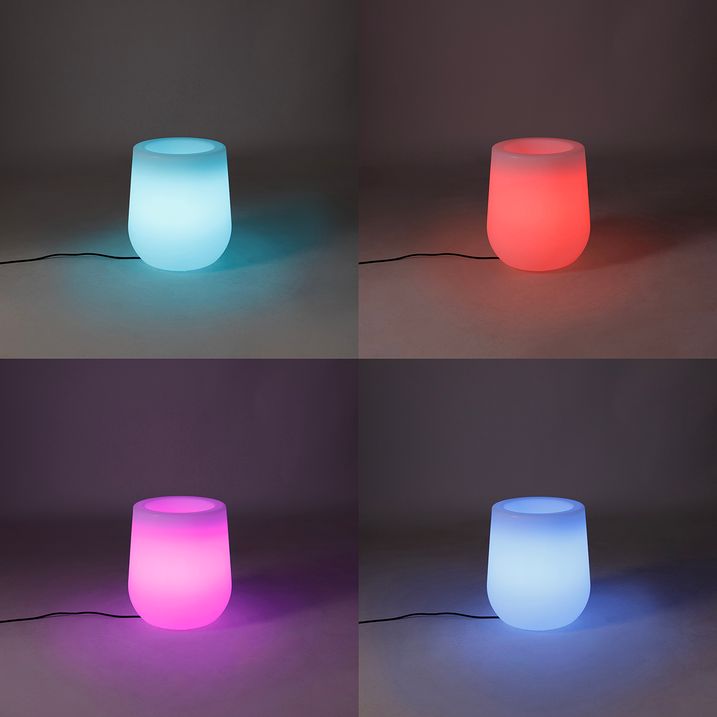 Pametna zunanja talna svetilka cvetlični lonec bela IP44 s WiFi A60 - Flowerpot
